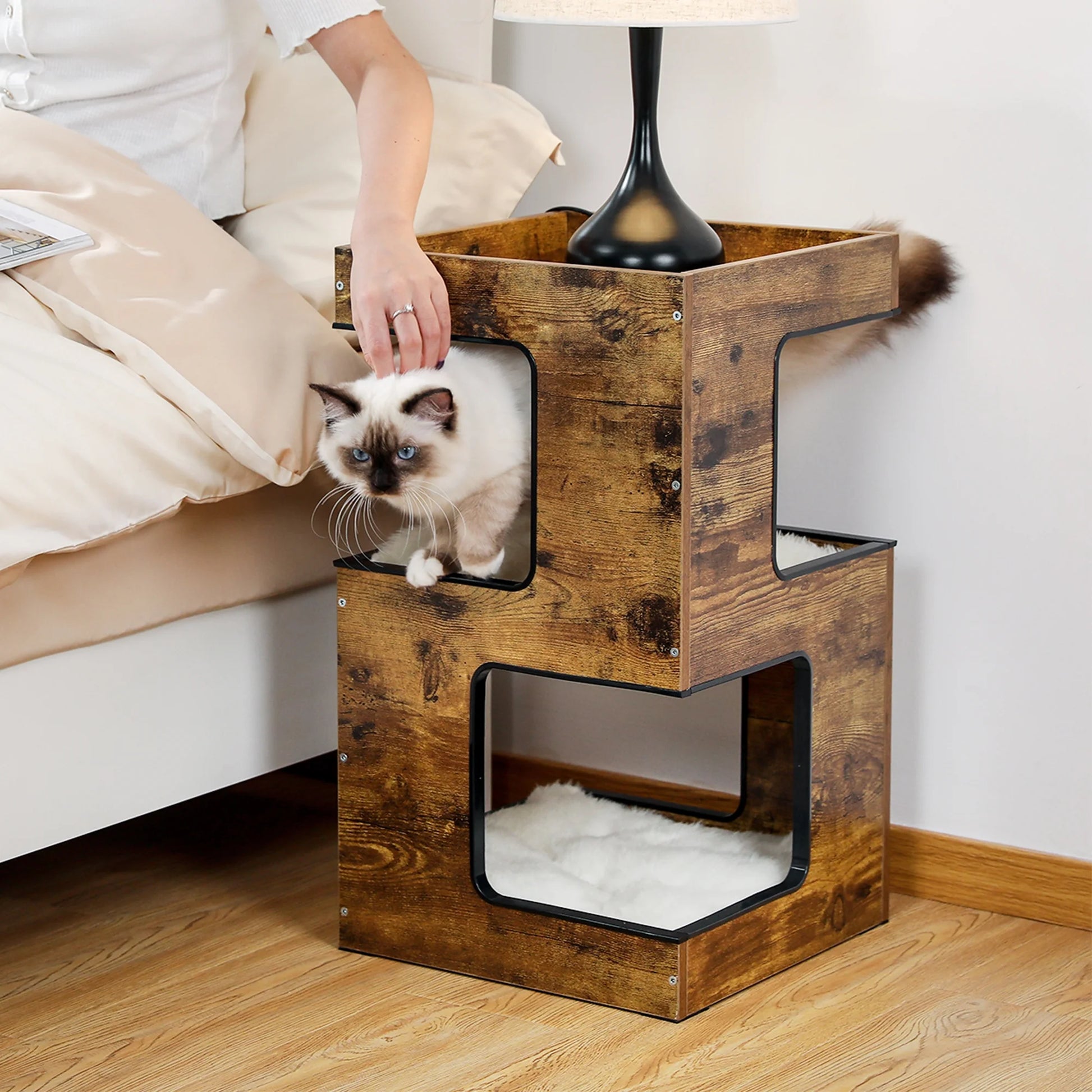 Wooden Cat House Funiture