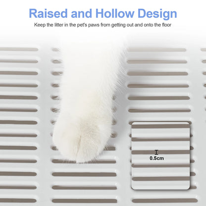Large Foldable Cat Litter Box with Front Entry & Top Exit with Tray